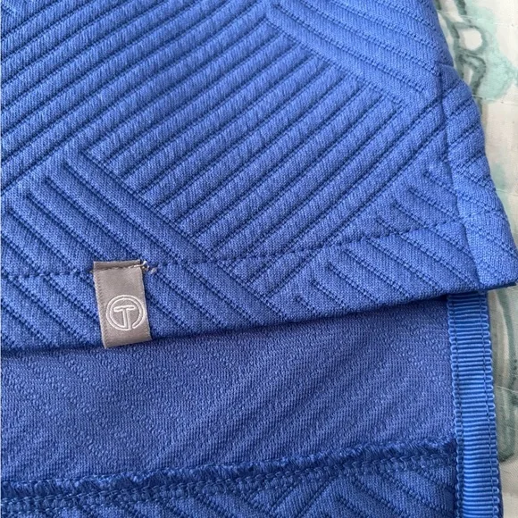 T by Talbots Blue Textured Pullover with White Trim NWT Small Petite - Picture 3 of 7